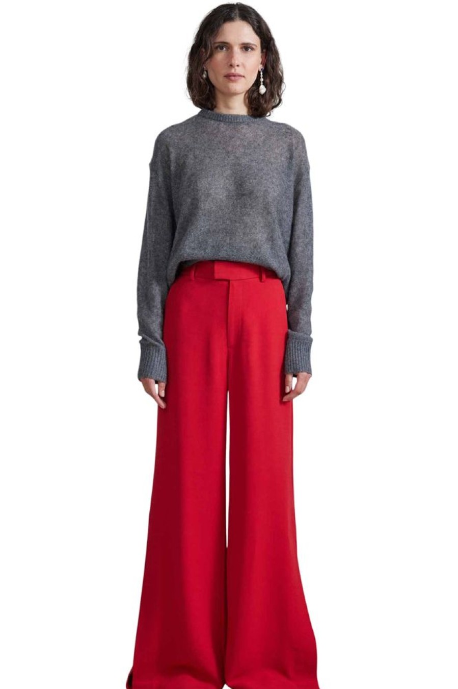 Pants, Shorts, & Skirts Apiece Apart | Apiece Apart Alba Trouser In Deep Red