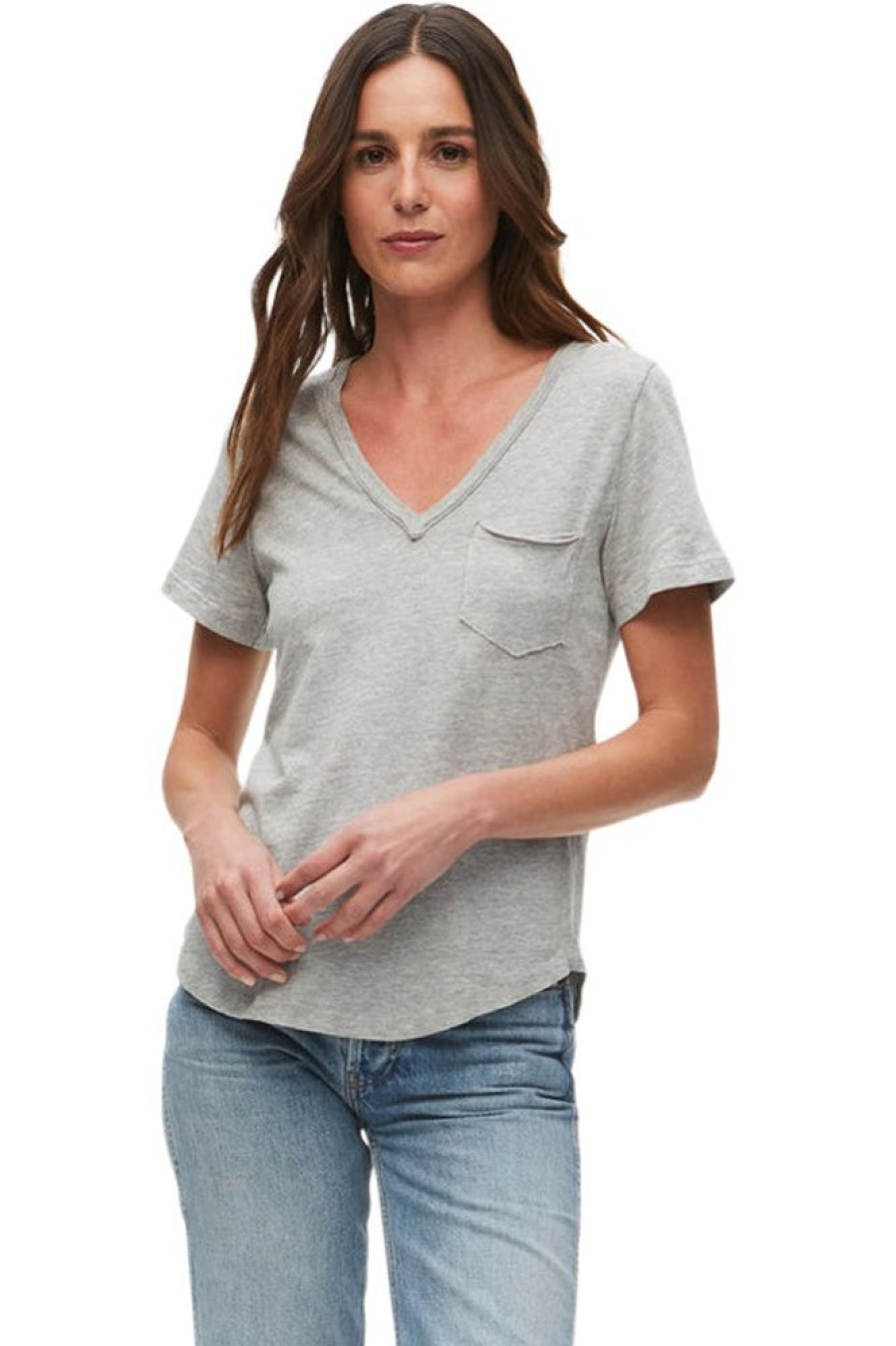 Tops MICHAEL STARS | Michael Stars Hayden V-Neck Tee W/ Pocket