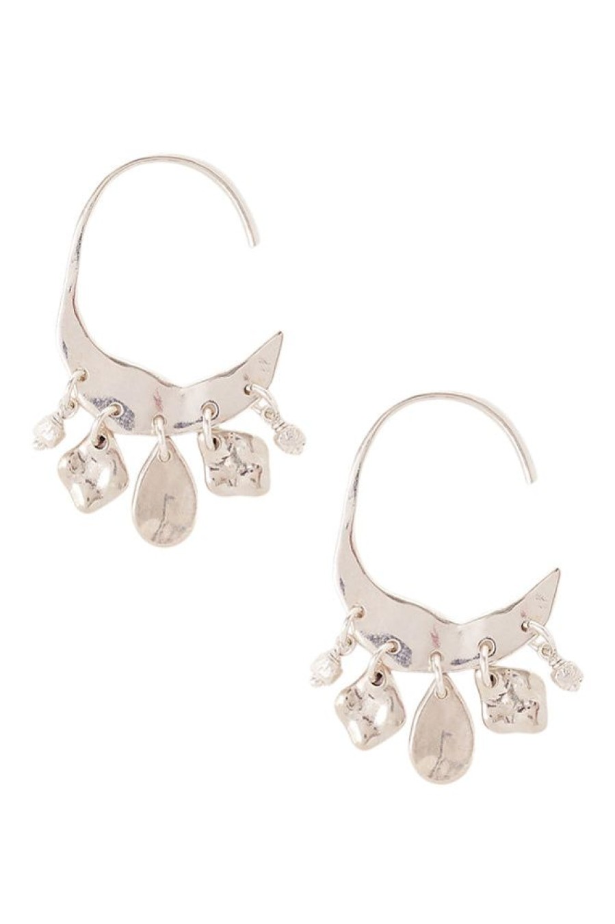 Jewelry CHAN LUU INC. | Chan Luu Crescent Hoop Earrings Silver