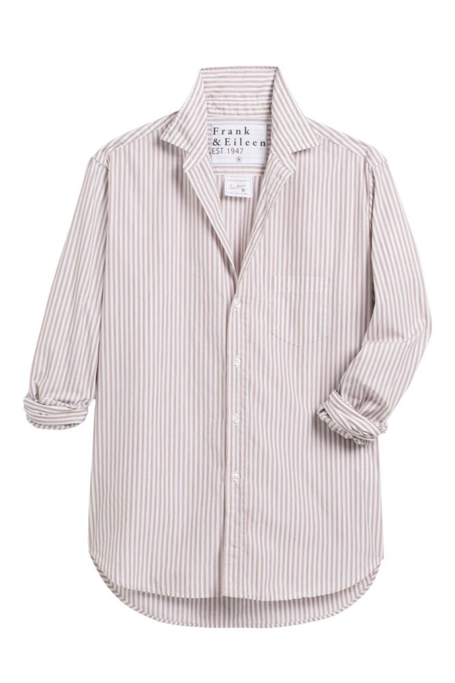 Tops Frank & Eileen | Frank & Eileen Eileen Relaxed Button Up In Sand Stripe