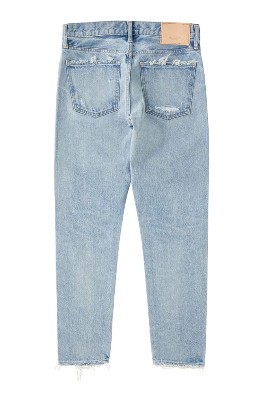 Denim Moussy Denim | Moussy Denim May Tapered Mid Rise Jeans In Light Blue