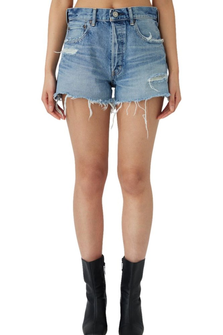 Denim Moussy Denim | Moussy Denim Packard Shorts In Blue