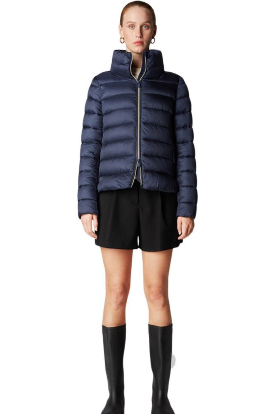 Blazers & Outerwear Save The Duck | Save The Duck Elsie Funnel Neck Puffer Jacket