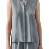 Tops ATM AnthonyThomas Melillo | Atm Silk Charmese Top In Medium Grey Birch