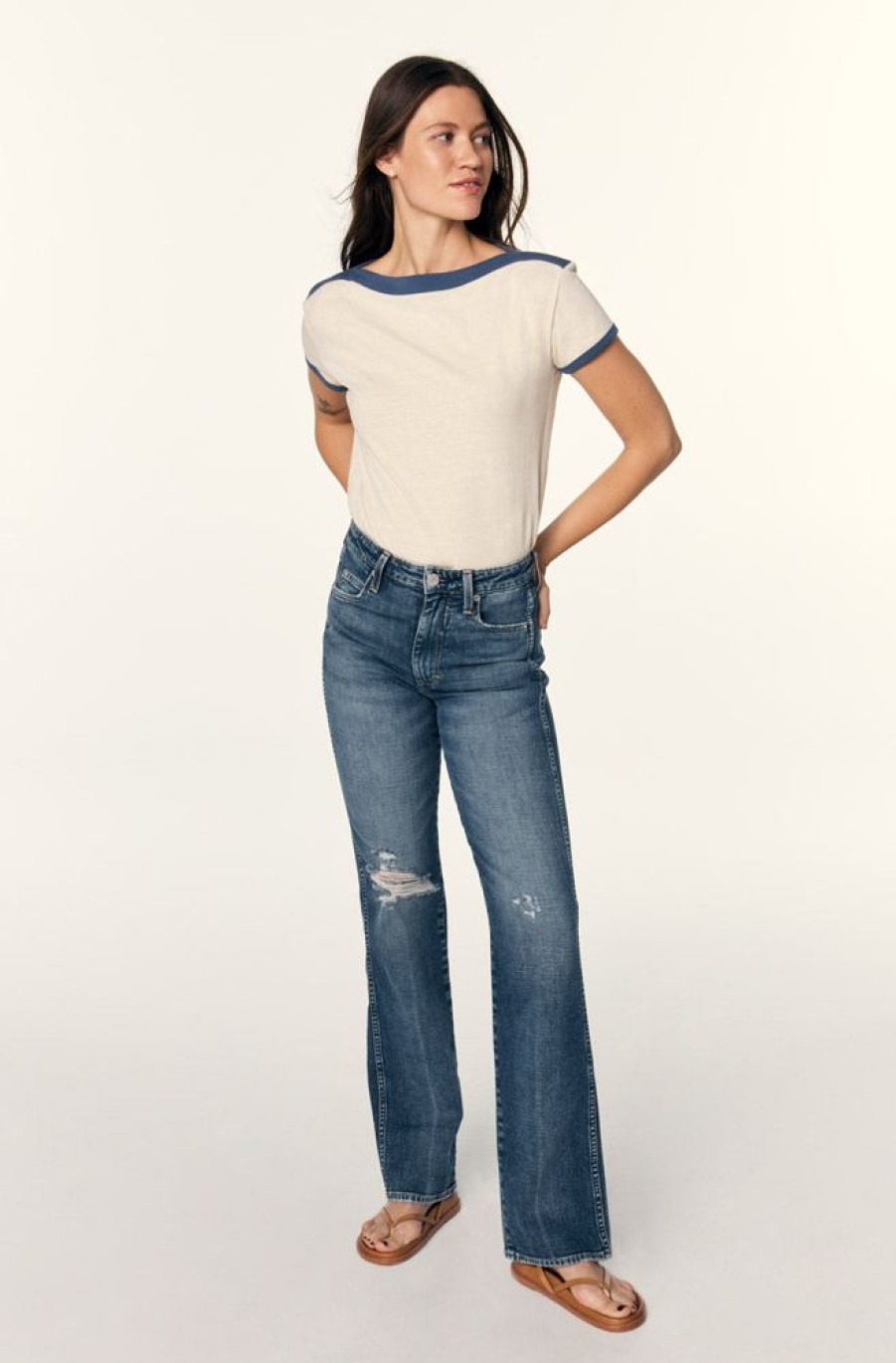 Denim Amo Denim | Amo Denim Willa Slim Flare In Grace