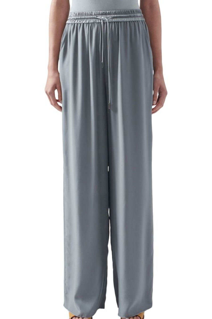 Pants, Shorts, & Skirts ATM AnthonyThomas Melillo | Atm Wide Leg Pants In Medium Grey Birch Med Grey Birch