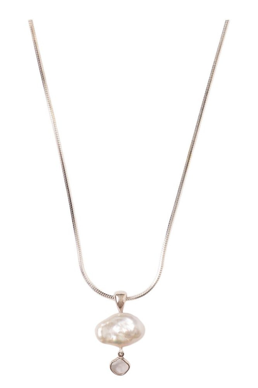 Jewelry CHAN LUU INC. | Chan Luu Silver Hilo Necklace In White Pearl