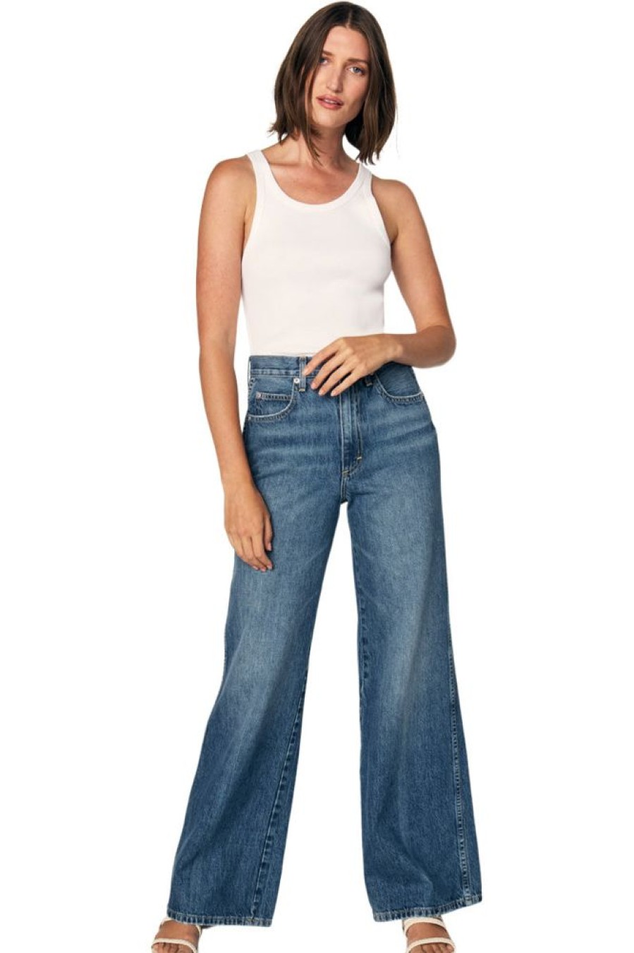 Denim Amo Denim | Amo Denim Frida Wide Leg Denim In Admire