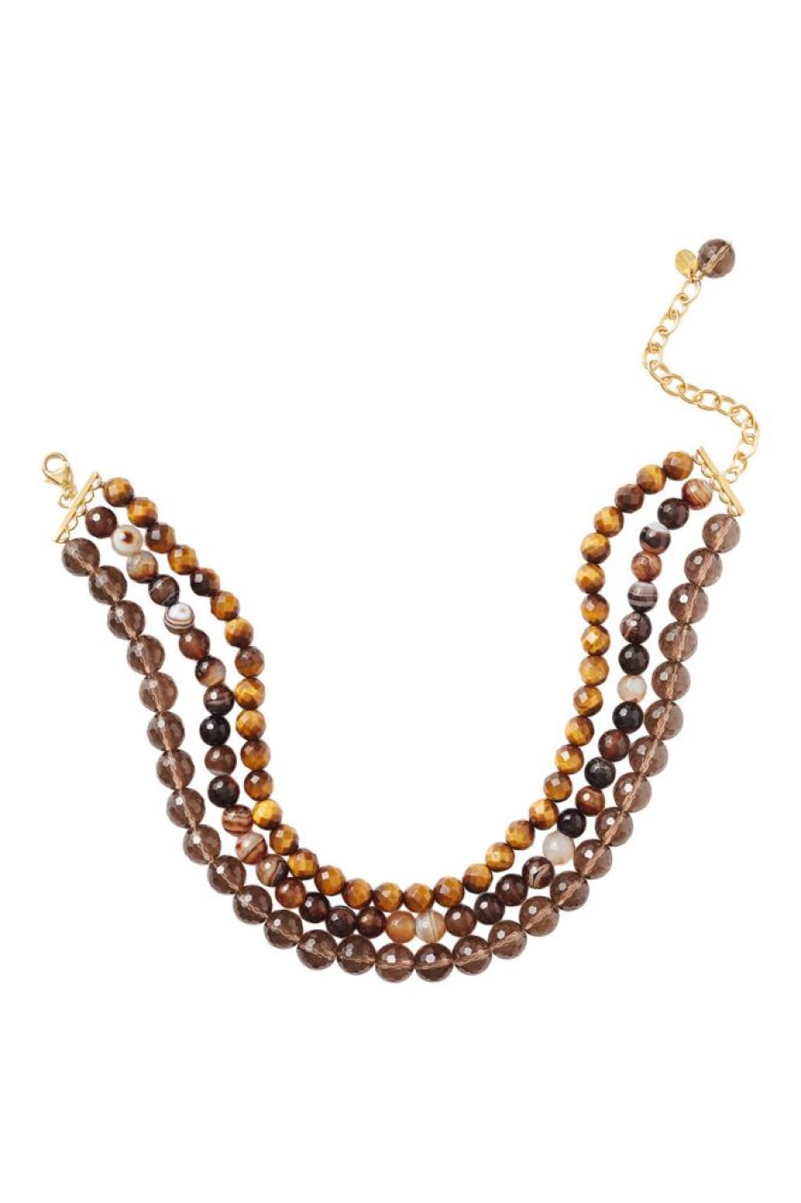 Jewelry CHAN LUU INC. | Chan Luu Tiger'S Eye Collar Necklace Tigers Eye Mix