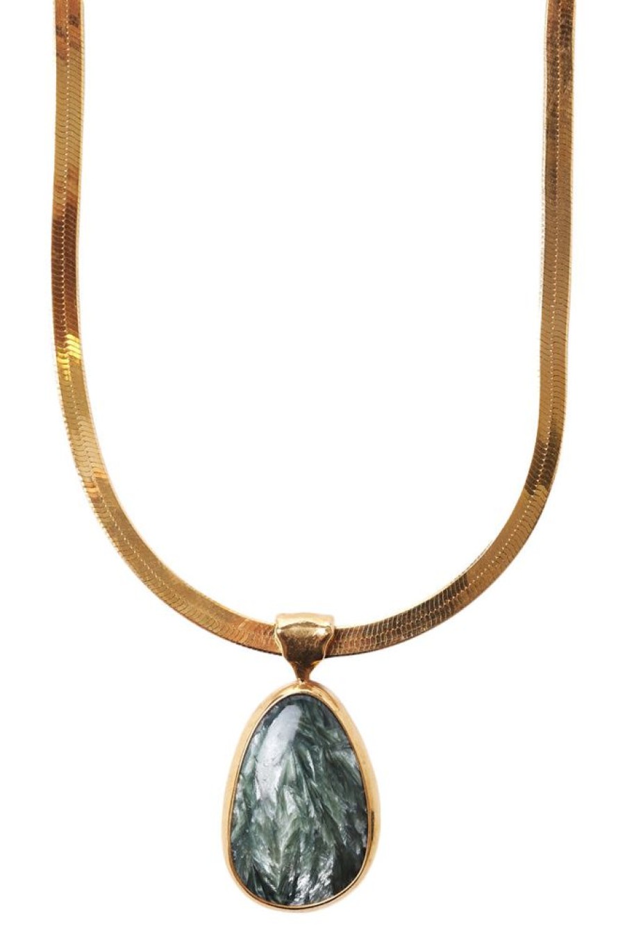 Jewelry CHAN LUU INC. | Chan Luu Totem Herringbone Necklace In Yellow Gold