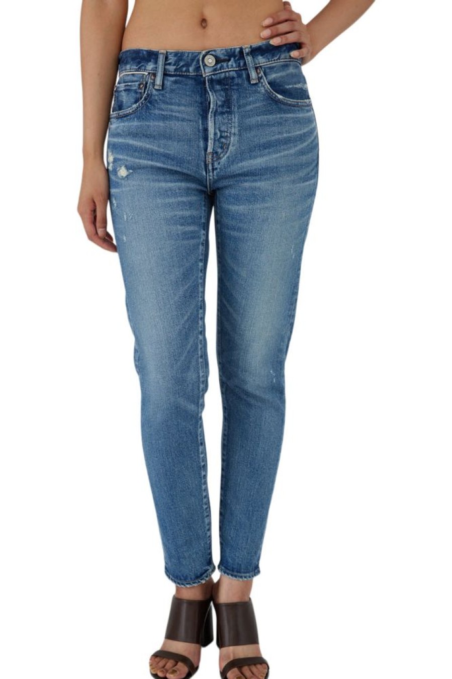 Denim Moussy Denim | Moussy Denim Avenal Tapered Jeans In Blue