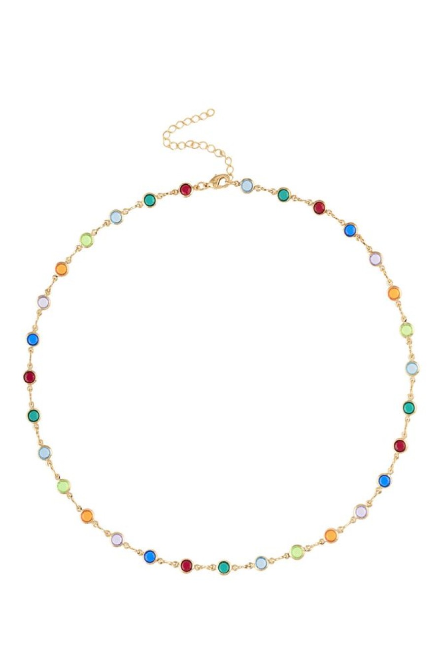 Jewelry ALEXA LEIGH FINE JEWELRY | Alexa Leigh Multicolor Station Necklace In Yellow Gold