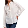 Tops VELVET | Velvet Devyn Button Up Shirt In White