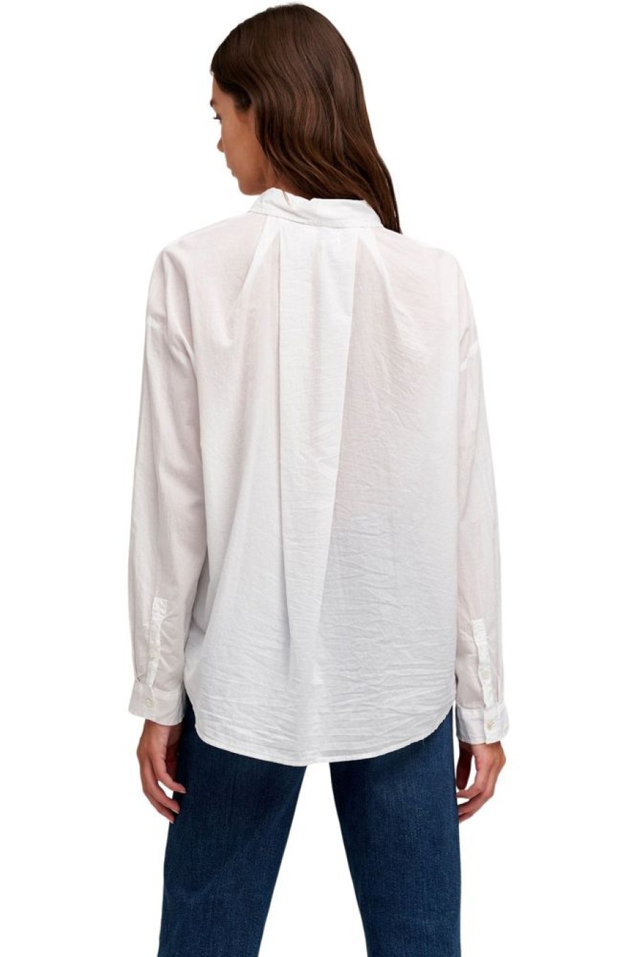 Tops VELVET | Velvet Devyn Button Up Shirt In White