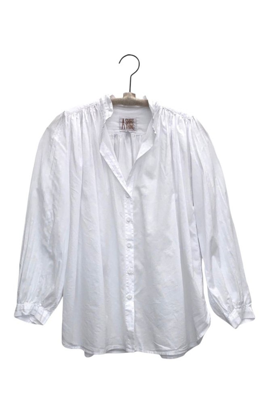 Tops A Shirt Thing | A Shirt Thing Flora Top In White