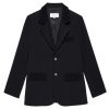 Blazers & Outerwear The Great | The Great Velvet Trimmed Smoking Jacket In Black