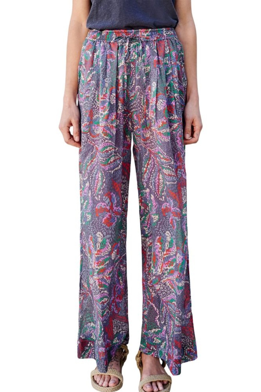 Pants, Shorts, & Skirts SUNDRY | Sundry Wide Leg Pant In Seurat Floral