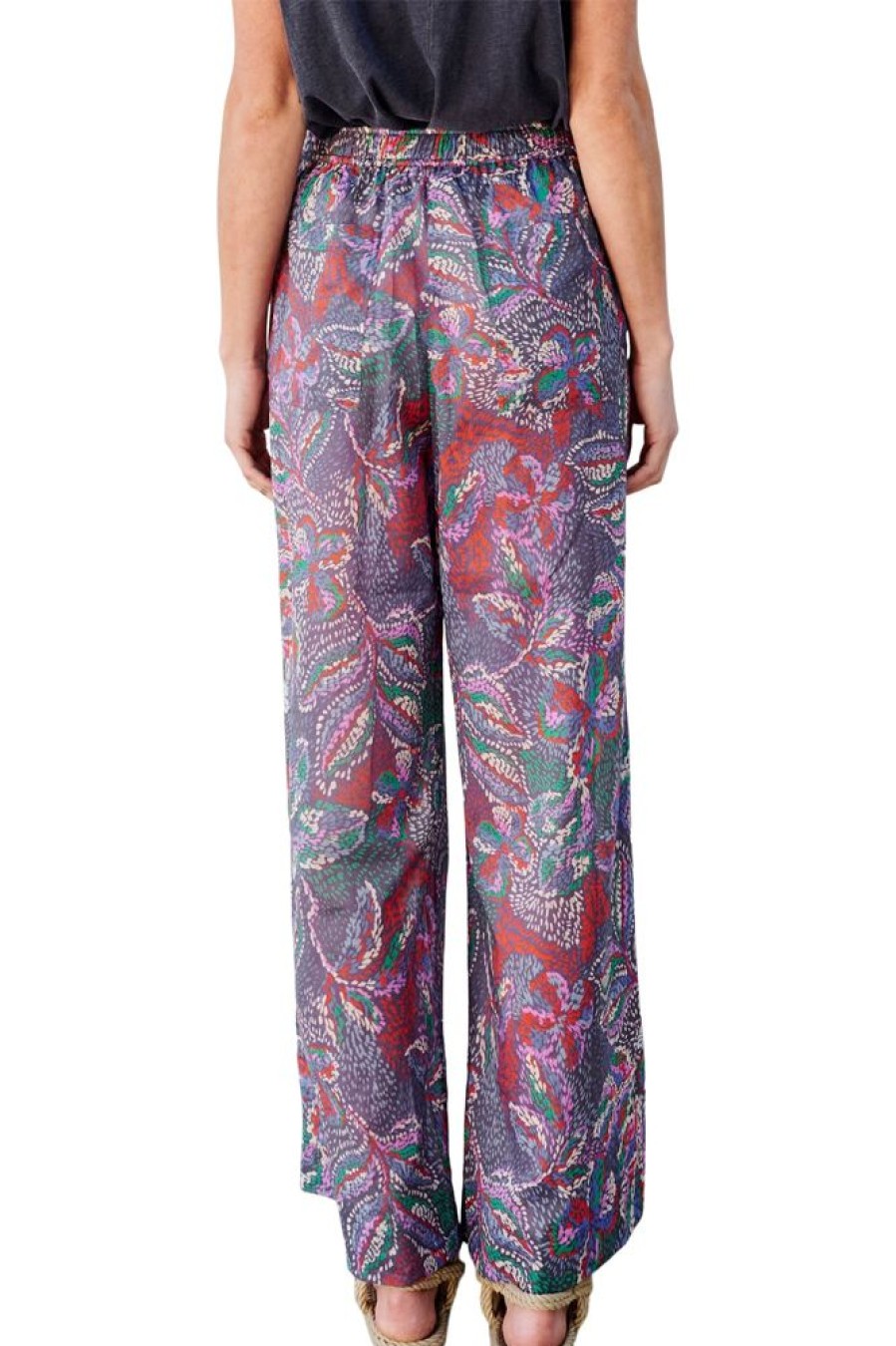 Pants, Shorts, & Skirts SUNDRY | Sundry Wide Leg Pant In Seurat Floral