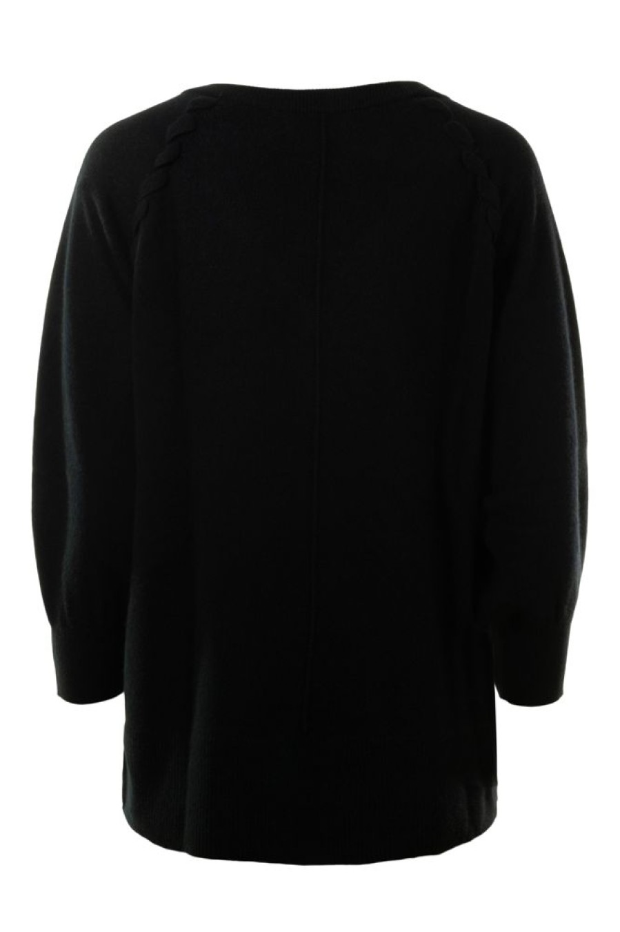 Sweaters REPEAT | Repeat Cashmere V-Neck Whipstitch Sweater In Black