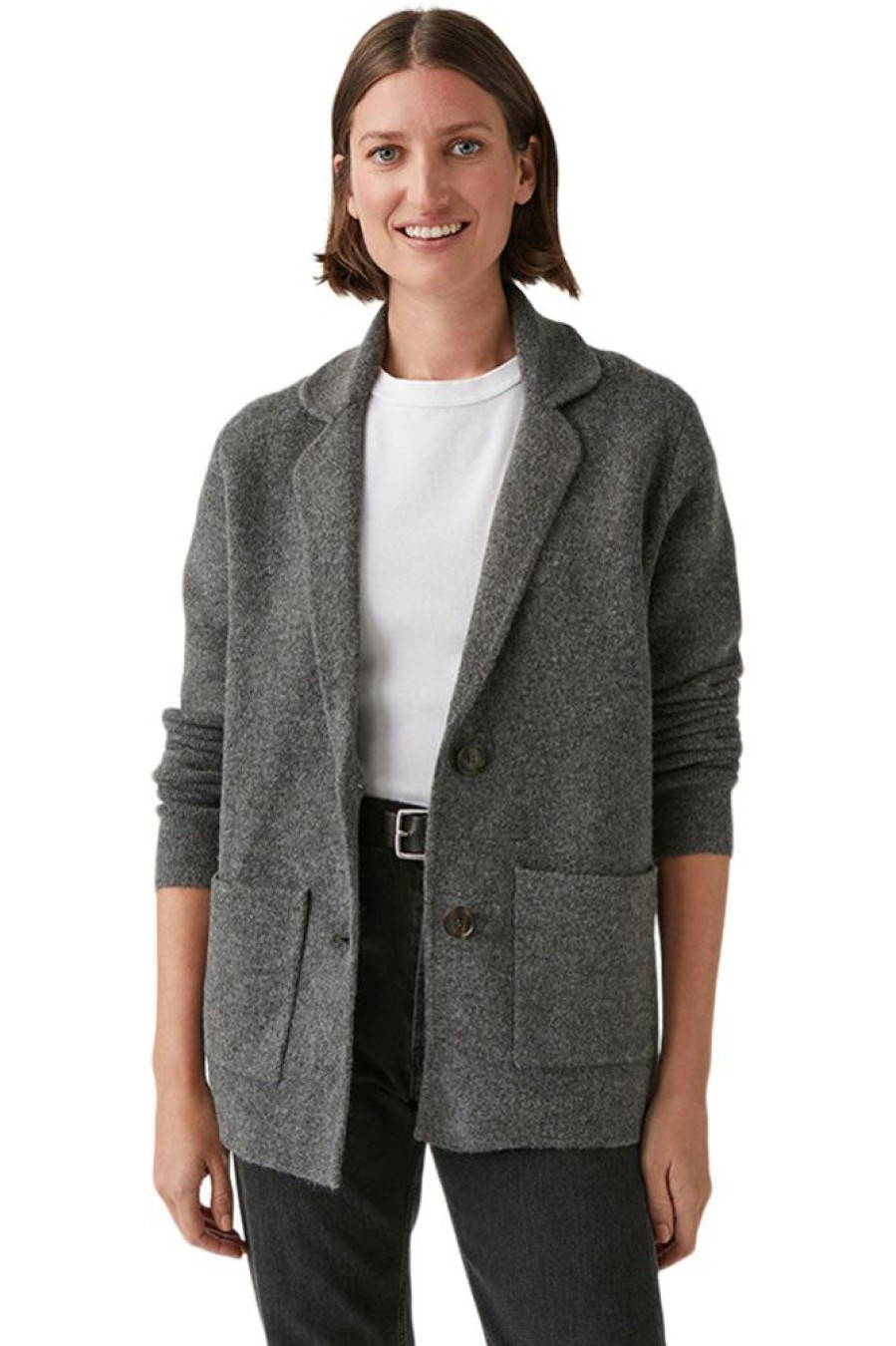 Blazers & Outerwear MICHAEL STARS | Michael Stars Diana Knit Blazer In Charcoal