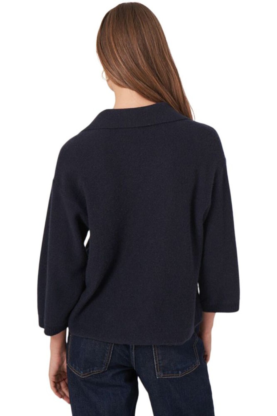 Sweaters REPEAT | Repeat Cashmere Polo Neck Cashmere Cardigan With Buttons