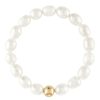 Jewelry ALEXA LEIGH FINE JEWELRY | Alexa Leigh Pearl Girl Bracelet With Ball Yellow Gold