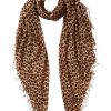 Accessories CHAN LUU INC. | Chan Luu Cashmere Silk Leopard Print Scarf Roasted Pecan