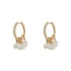 Jewelry Apres Jewelry | Apres Jewelry Pearl Cluster Huggies In 14Kt Yellow Gold 14K Yellow Gold