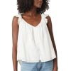 Tops VELVET | Velvet Lani Ruffle Cap Sleeve Top In Ivory