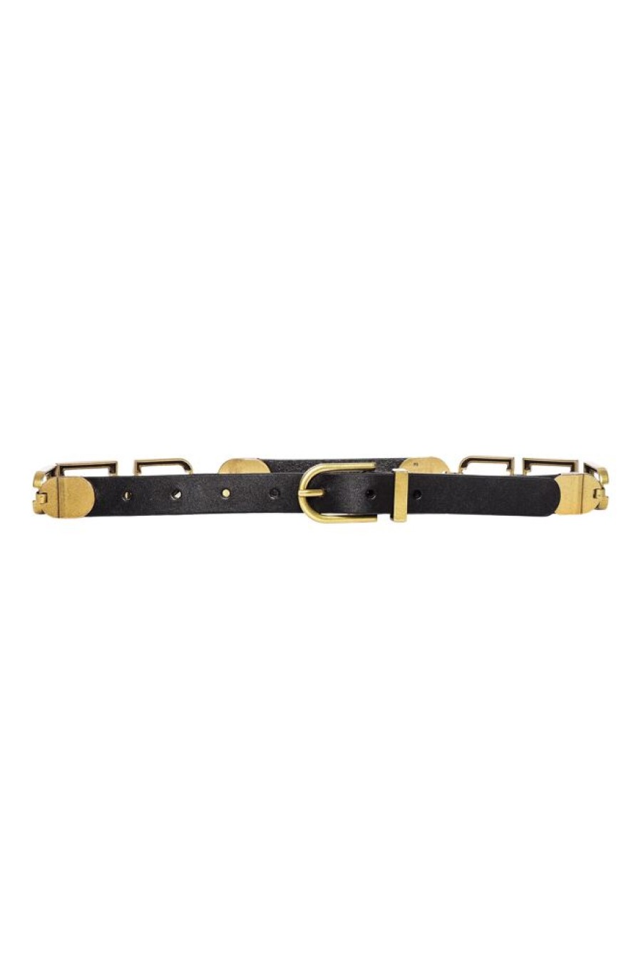 Accessories Frame Denim | Frame Denim Art Deco Chain Belt In Black