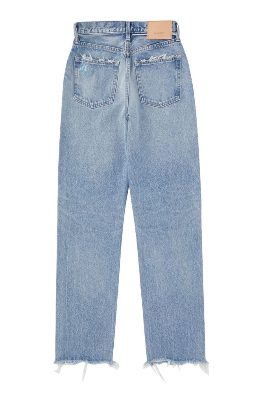 Denim Moussy Denim | Moussy Denim Brighton Wide Straight Jeans In Light Blue