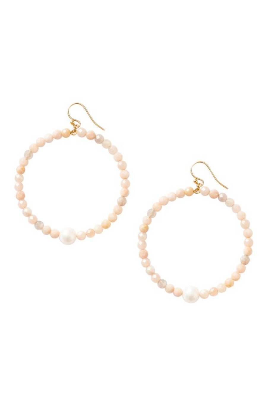 Jewelry CHAN LUU INC. | Chan Luu Grand Pearl Hoops In Sunstone