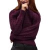 Sweaters WHITE & WARREN | White & Warren Plush Alpaca Blend Pointelle Sweater In Black Cherry