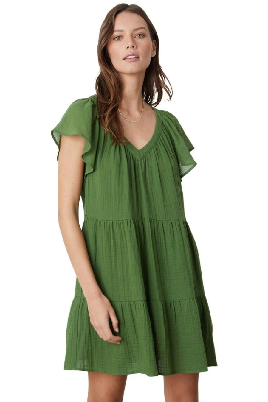 Dresses & Jumpsuits VELVET | Velvet Eleanor Cotton Gauze Dress In Garden