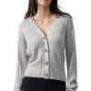 Sweaters ATM AnthonyThomas Melillo | Atm Silk Cashmere Cardigan In Grey Birch