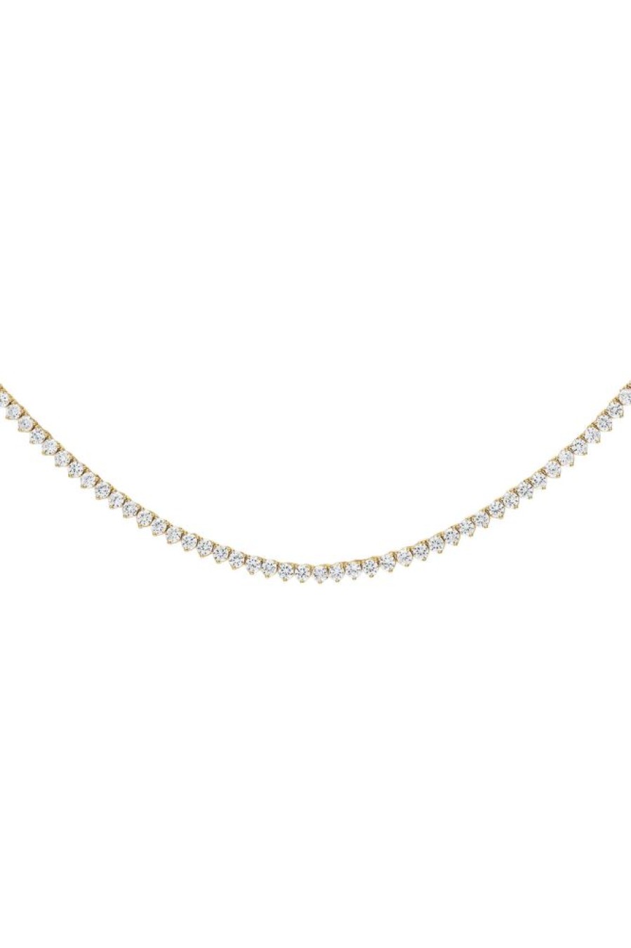 Jewelry ALEXA LEIGH FINE JEWELRY | Alexa Leigh Crystal Tennis Necklace In Yellow Gold