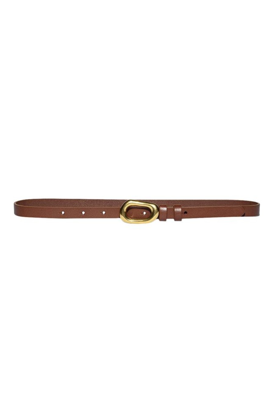 Accessories Frame Denim | Frame Denim Petite Organic Shape Belt In Tobacco