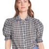 Tops Trovata | Trovata Birds Of Paradis Gemma Blouse In Tiburon Plaid