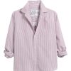 Tops Frank & Eileen | Frank & Eileen Silvio Untuckable Button Up In Winewashed Stripe White