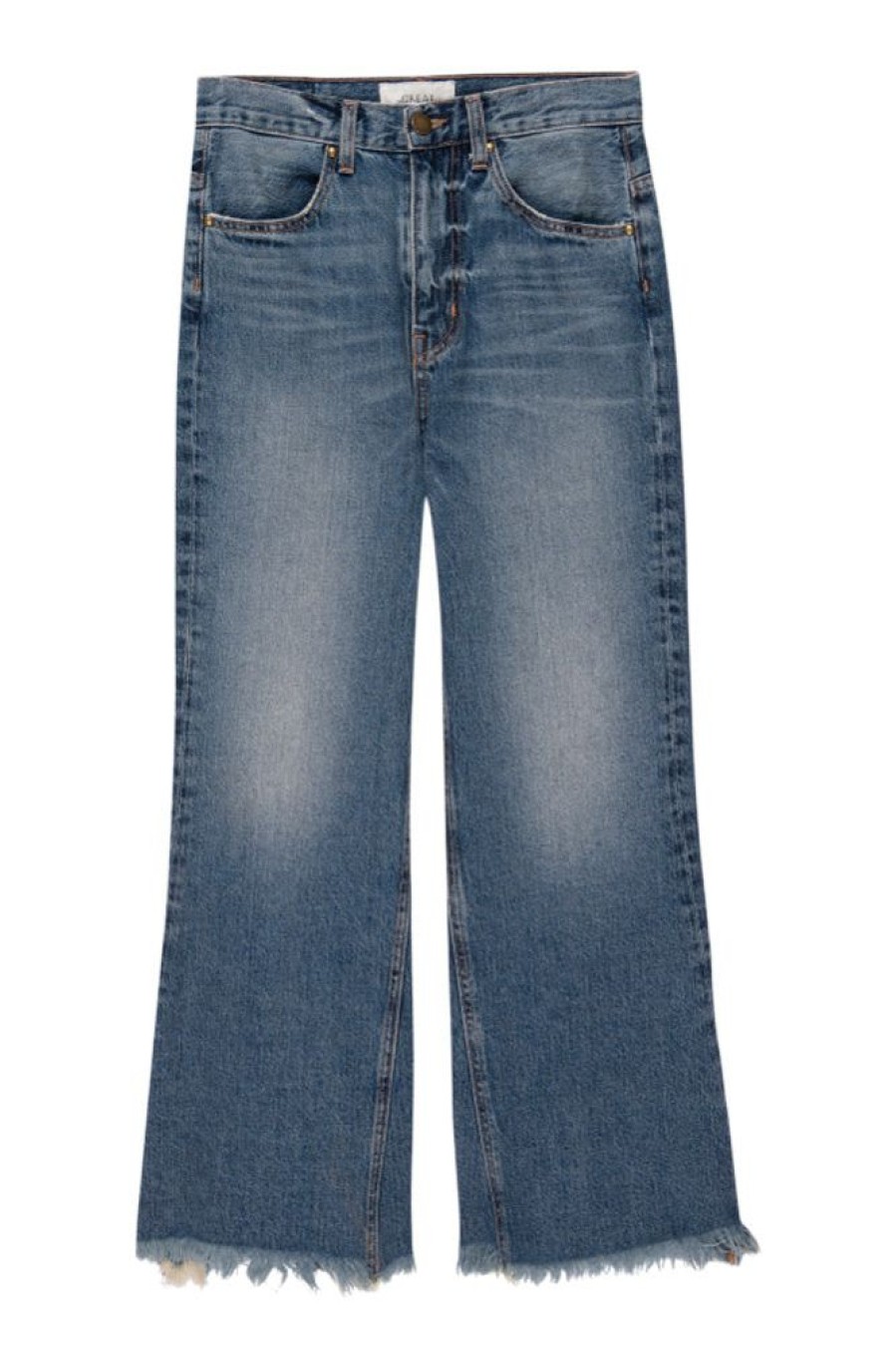 Denim The Great | The Great The Kick Bell Jean In Canopy Wash