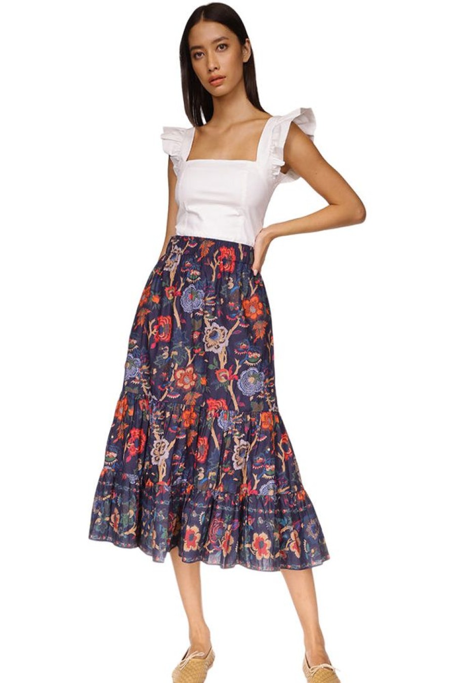 Pants, Shorts, & Skirts Cara Cara | Cara Cara Chase Skirt In Evening Baroque Floral