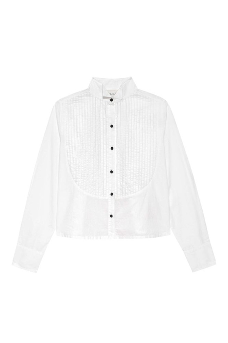 Tops The Great | The Great Pleated Tuxedo Top In White