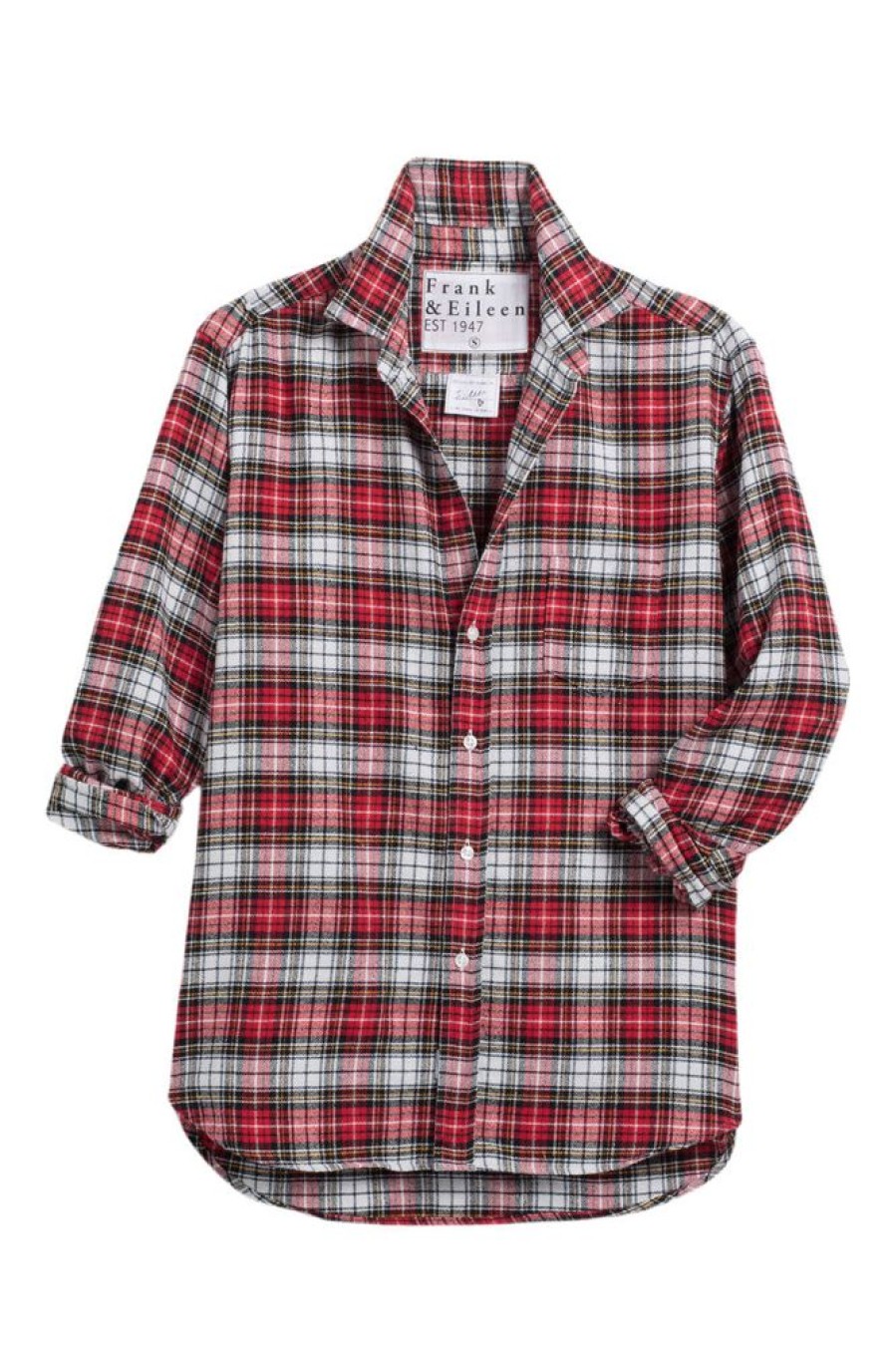 Tops Frank & Eileen | Frank & Eileen Eileen Relaxed Button-Up Shirt White, Black, Red Plaid