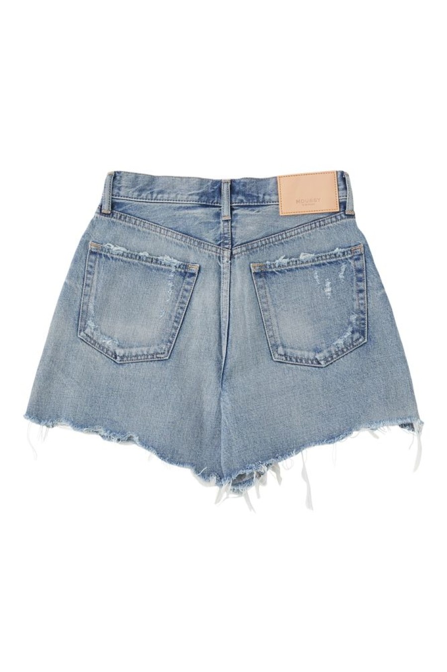 Denim Moussy Denim | Moussy Denim Pelion High Waisted Shorts In Blue