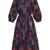 Dresses & Jumpsuits Cara Cara | Cara Cara Hutton Dress In Evening Baroque Floral