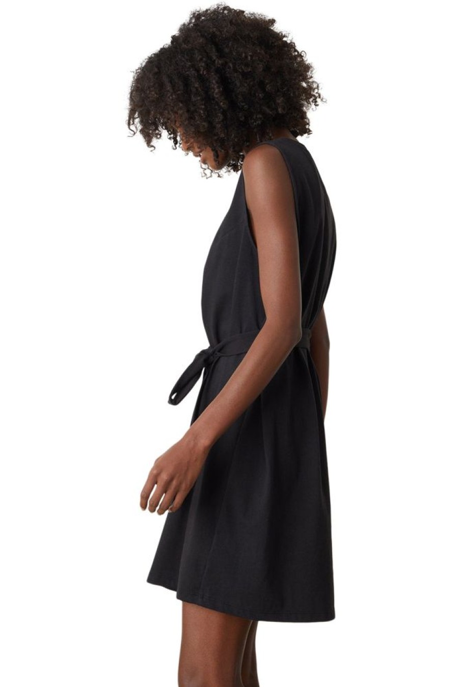 Dresses & Jumpsuits VELVET | Velvet Laine Structured Tank Dress In Black