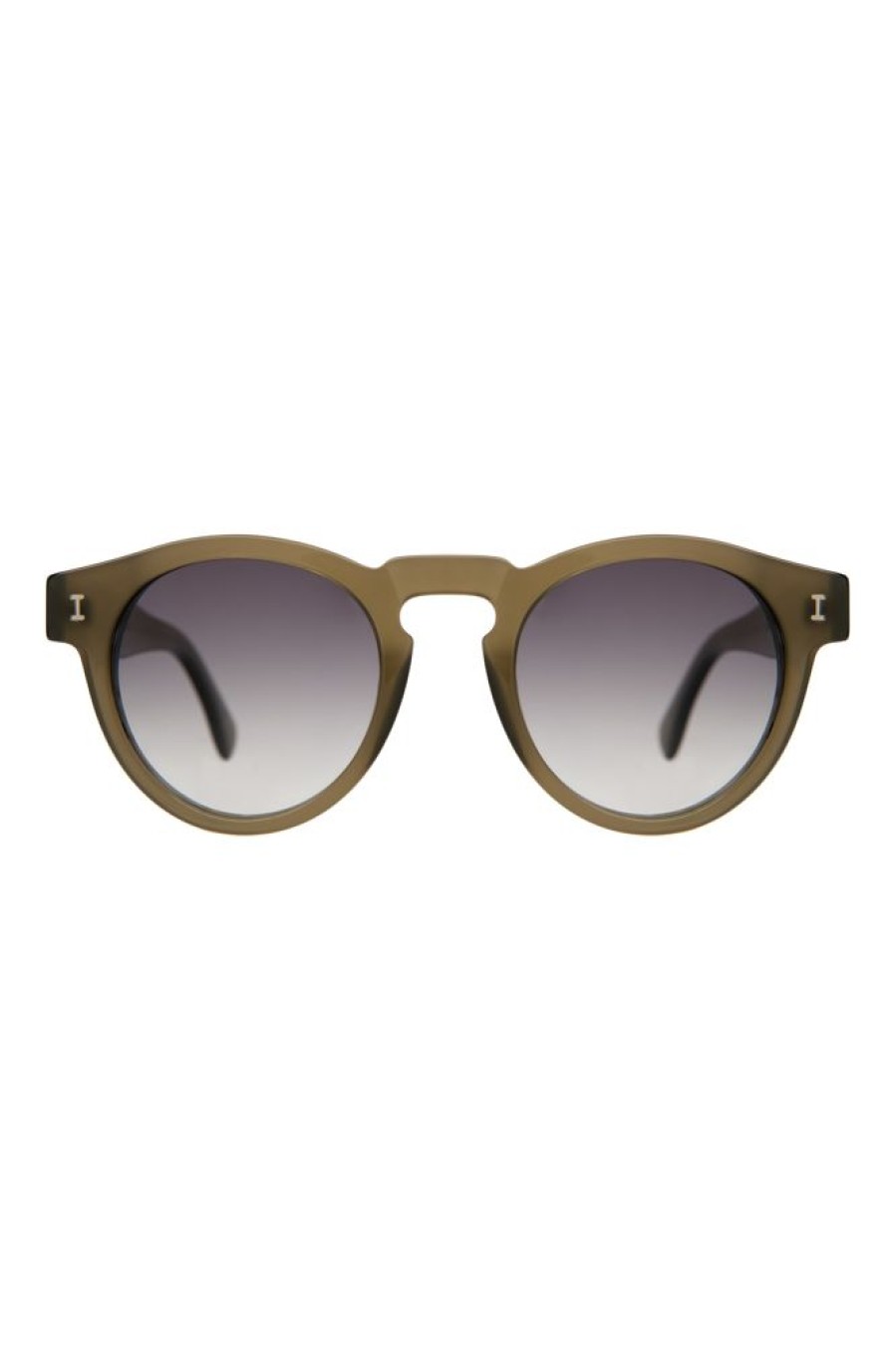 Accessories Illesteva | Illesteva Leonard Sunglasses In Olive W/ Grey Gradient Olive With Grey Gradient