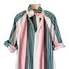 Tops A Shirt Thing | A Shirt Thing Penelope Amalfi Stripe Top In Carnation