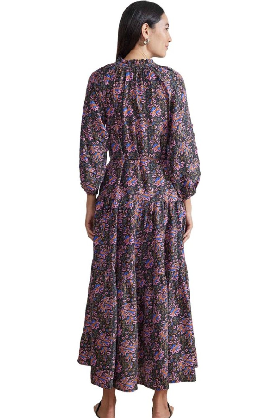 Dresses & Jumpsuits Apiece Apart | Apiece Apart Trinidad Maxi Dress In Dark Folk Foliage