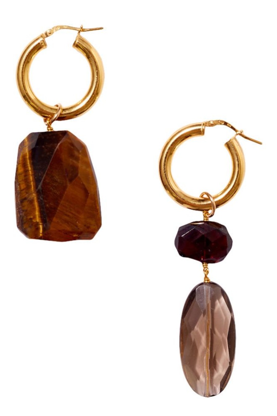 Jewelry CHAN LUU INC. | Chan Luu Voyage Hoops In Tiger'S Eye Mix